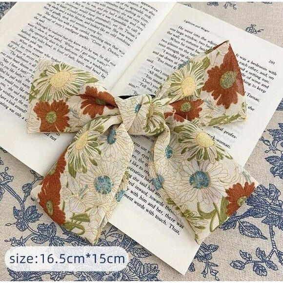 Unbranded Accessories - Floral Hair Bow Women OS Multicolor Excellent French Barrette Oversized Clip